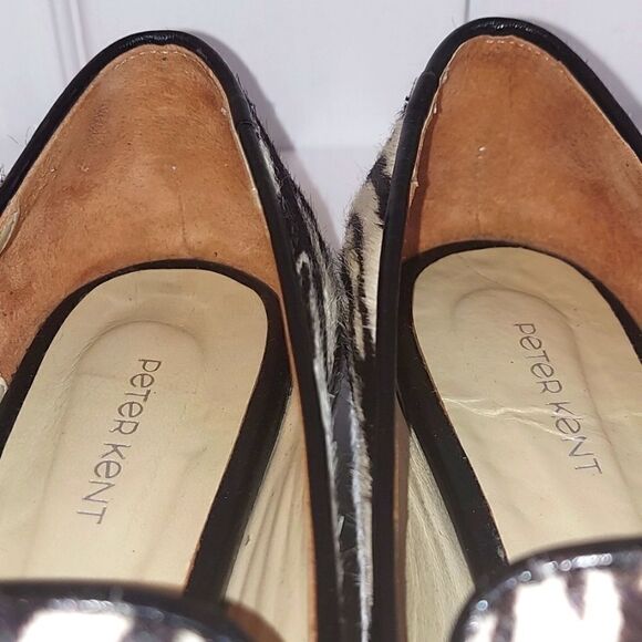 Peter Kent Zebra Print Calf Hair Loafers Sz 37 - Picture 11 of 11
